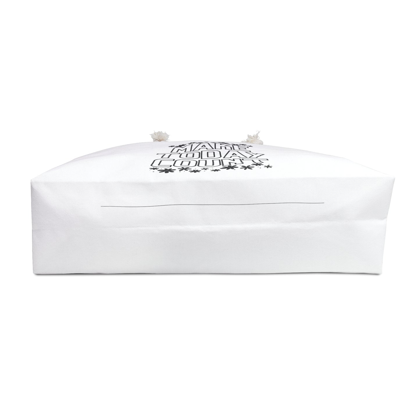 White Make Today Count Print Weekender Bag