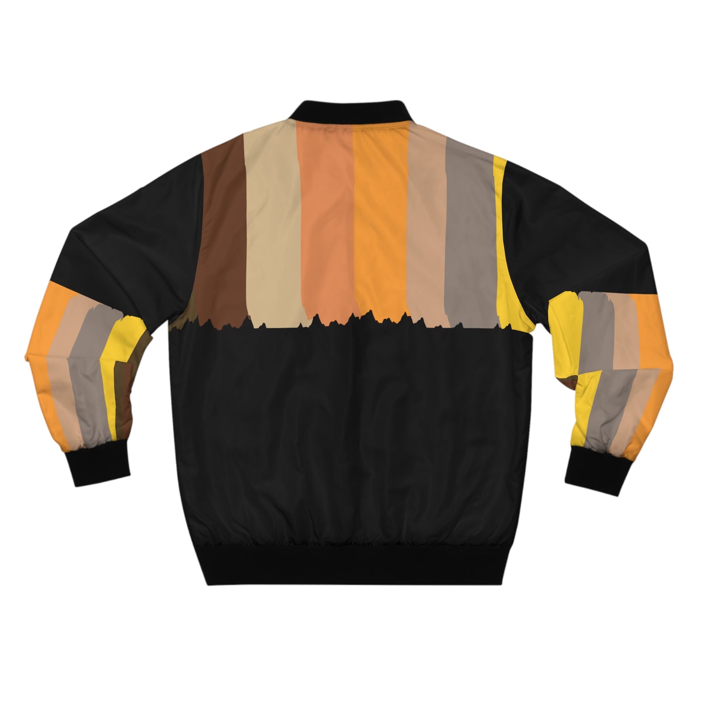 Striped Men's Bomber Jacket (AOP)