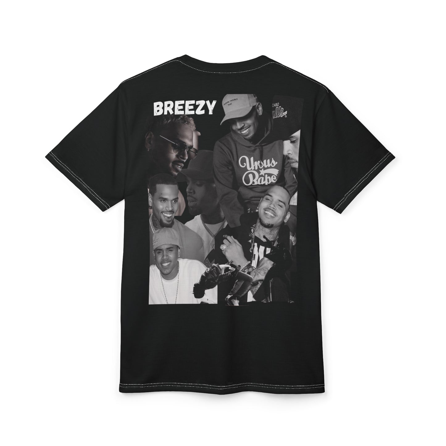 Chris Brown Graphic Print Unisex Cut & Sew Tee (AOP) - Breezy
