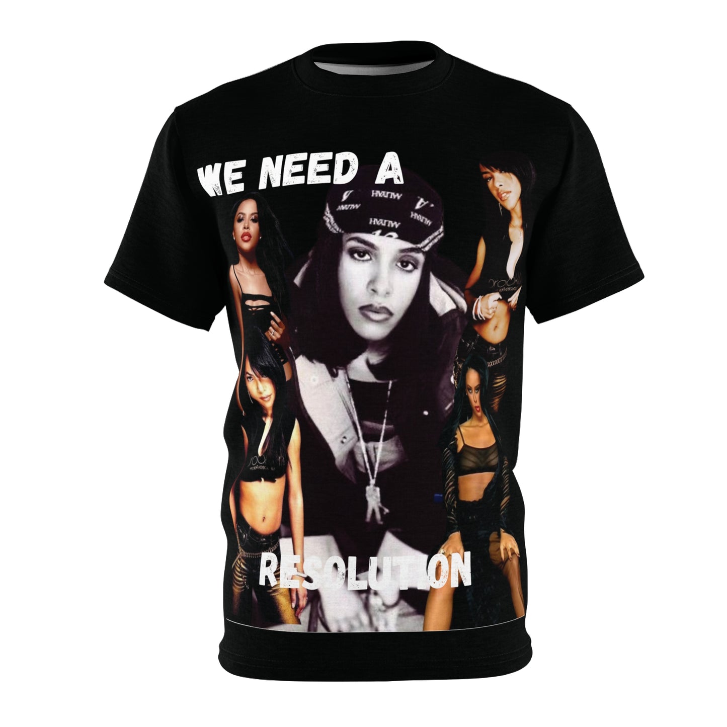 Aaliyah Graphic Print Unisex Cut & Sew Tee (AOP) - We Need A Resolution