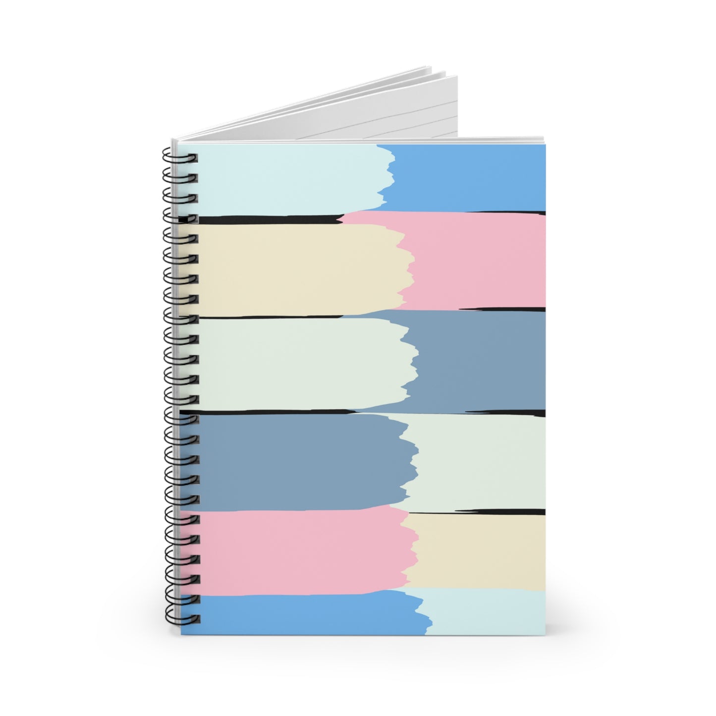 Pastel Color Patch Spiral Notebook - Ruled Line