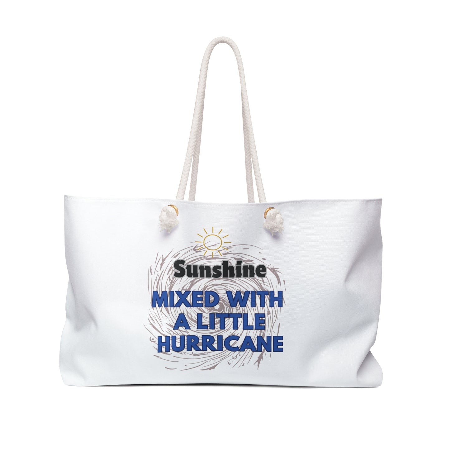 Sunshine Hurricane Print Weekender Bag, Woman Print Bag