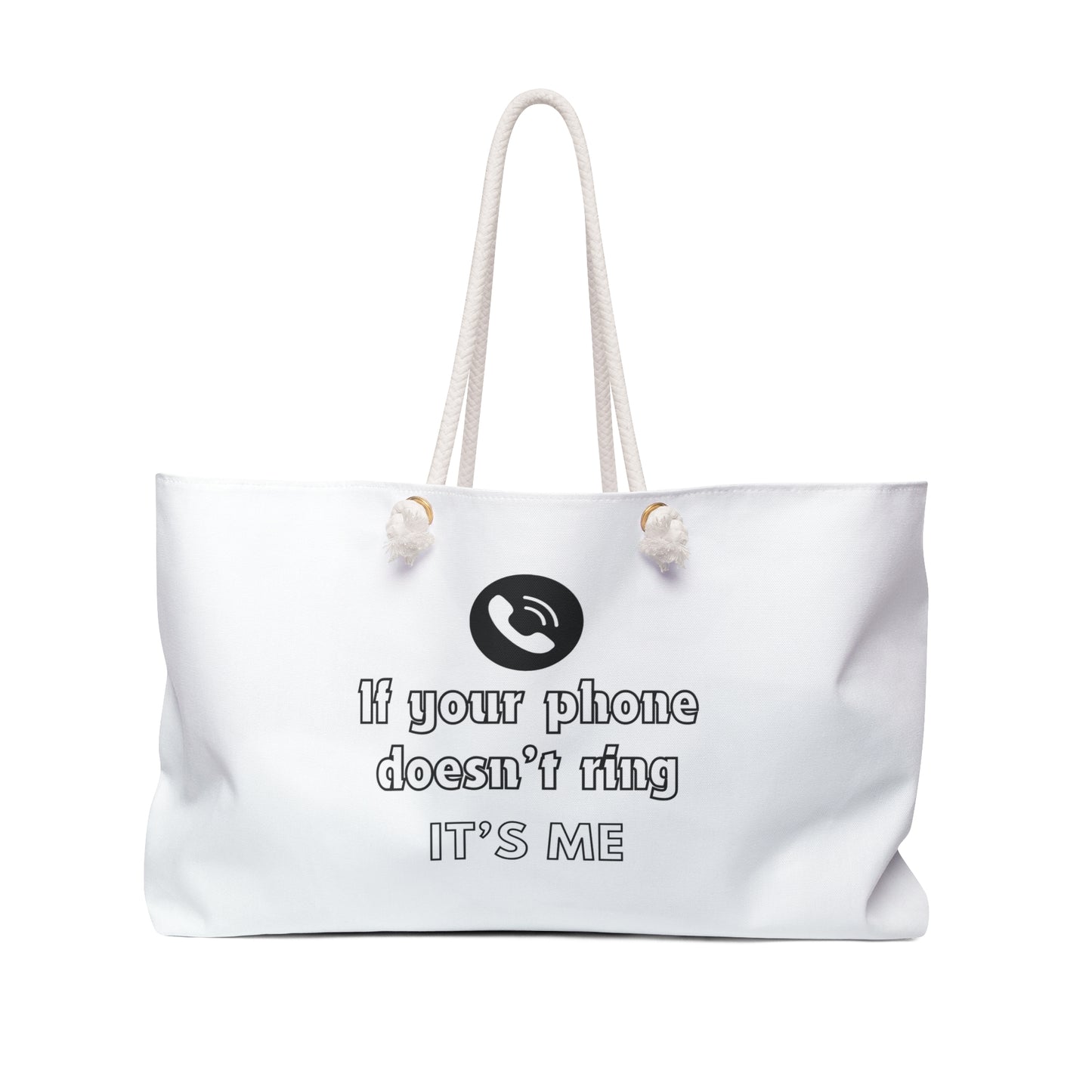 Sassy Phone Print Weekender Bag, Woman Print Bag
