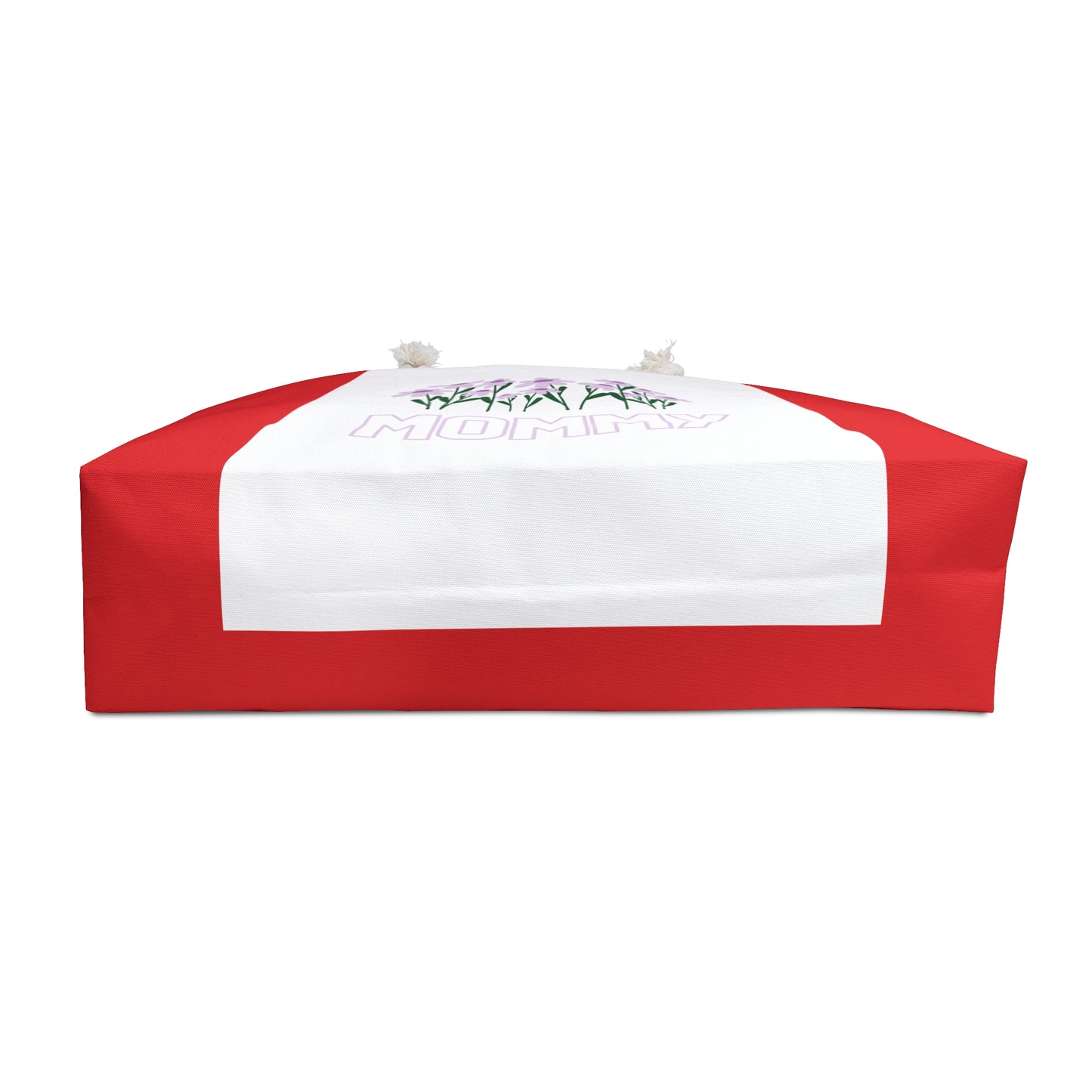 Red & White Colourful Mommy Print Weekender Bag, Floral Print Bag