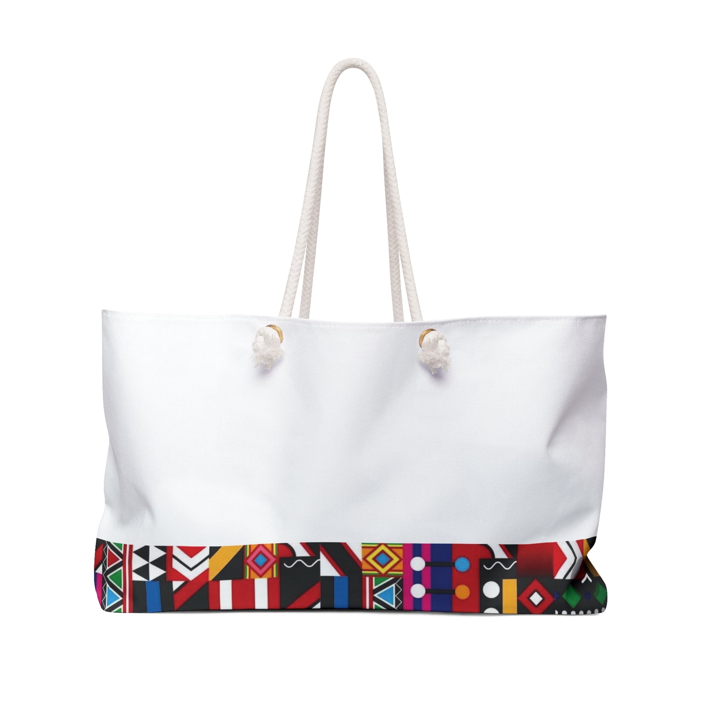African Print Weekender Tote Bag - Bottom Print