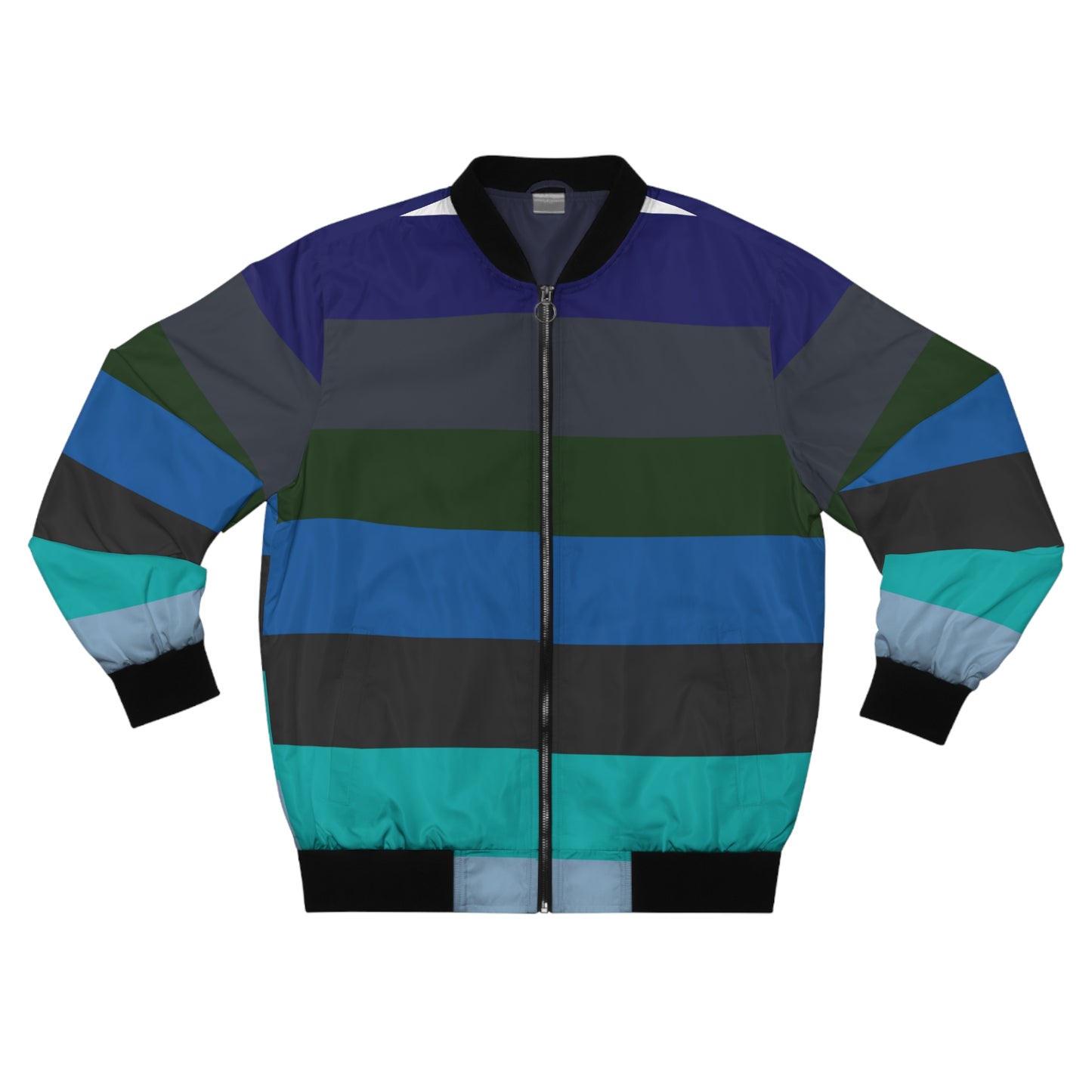 Men's Striped Bomber Jacket - Retro Jacket