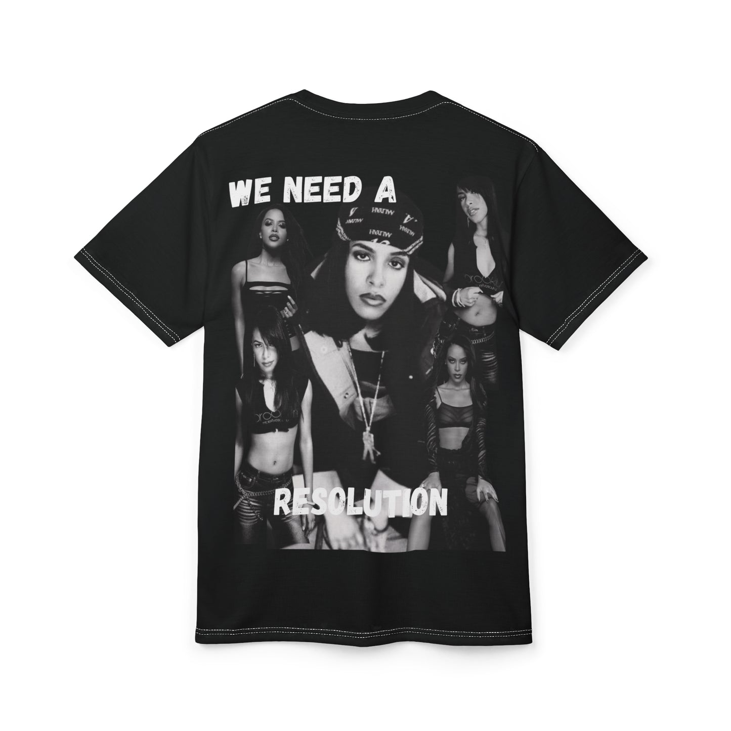 Aaliyah Graphic Print Unisex Cut & Sew Tee (AOP) - We Need A Resolution