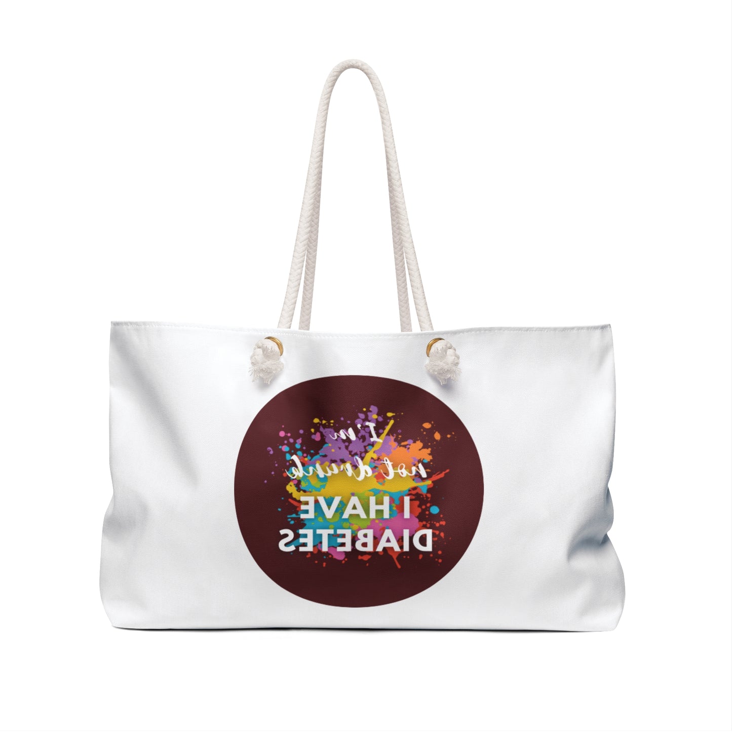 Colorful Diabetes Awareness Weekender Bag - Ideal for Travel & Everyday Use