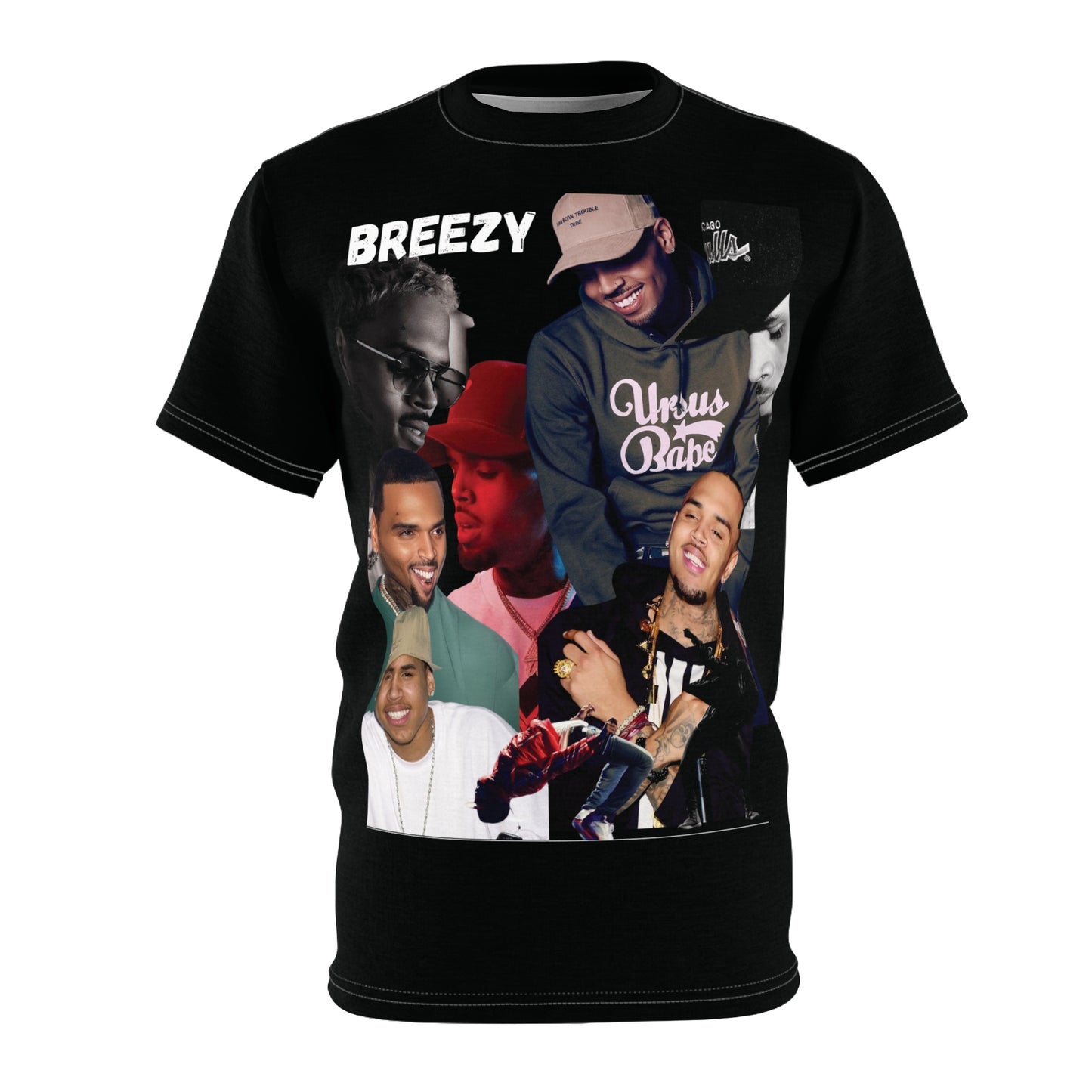 Chris Brown Graphic Print Unisex Cut & Sew Tee (AOP) - Breezy