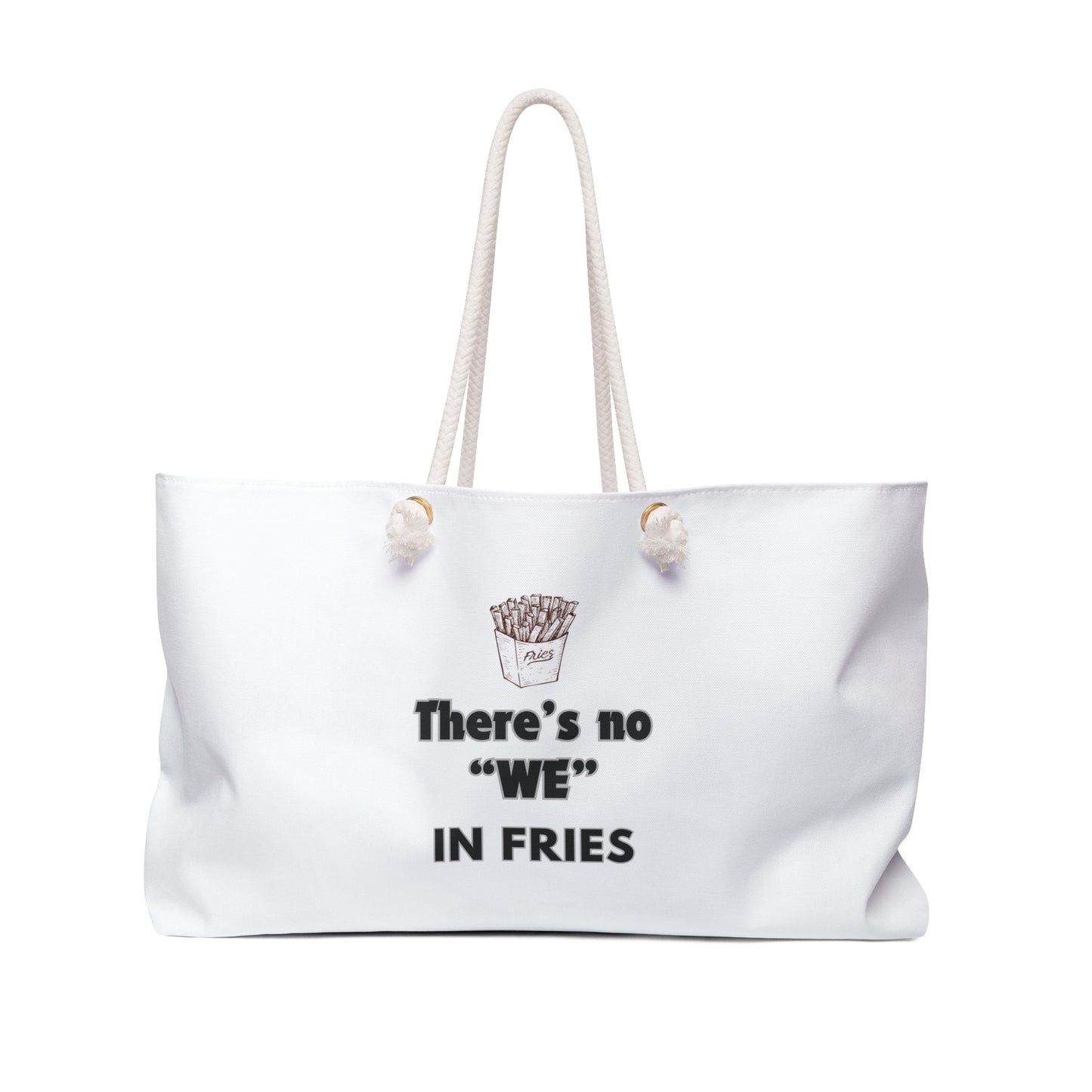Fries Lover Print Weekender Bag, Woman Print Bag