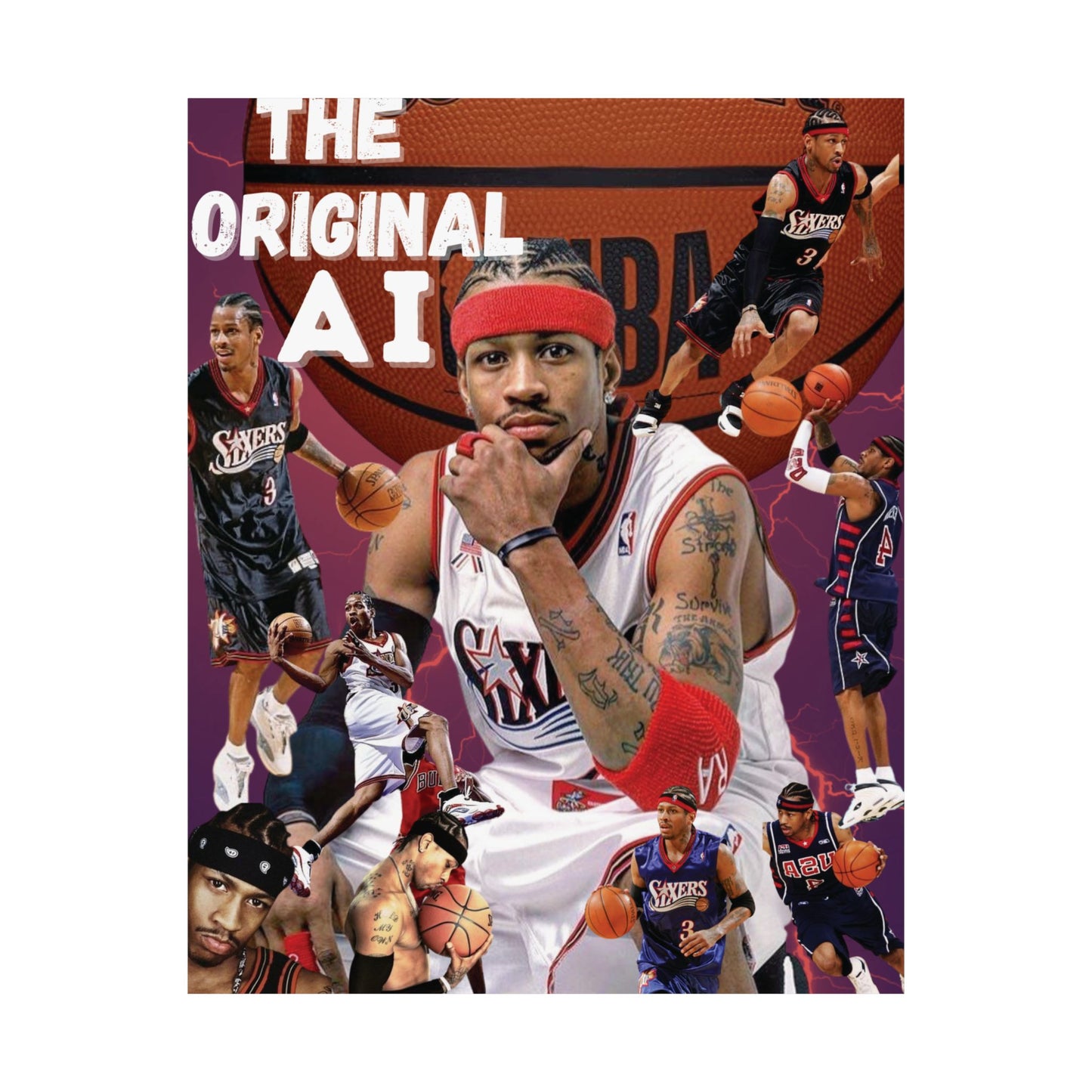 Matte Vertical Poster: The Original AI Basketball Art