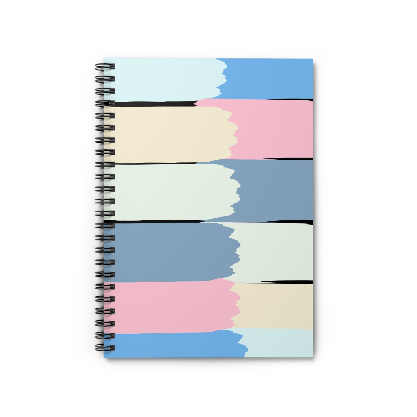 Pastel Color Patch Spiral Notebook - Ruled Line