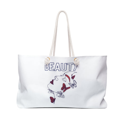 Beauty-Inspired Weekender Bag with Butterfly Design