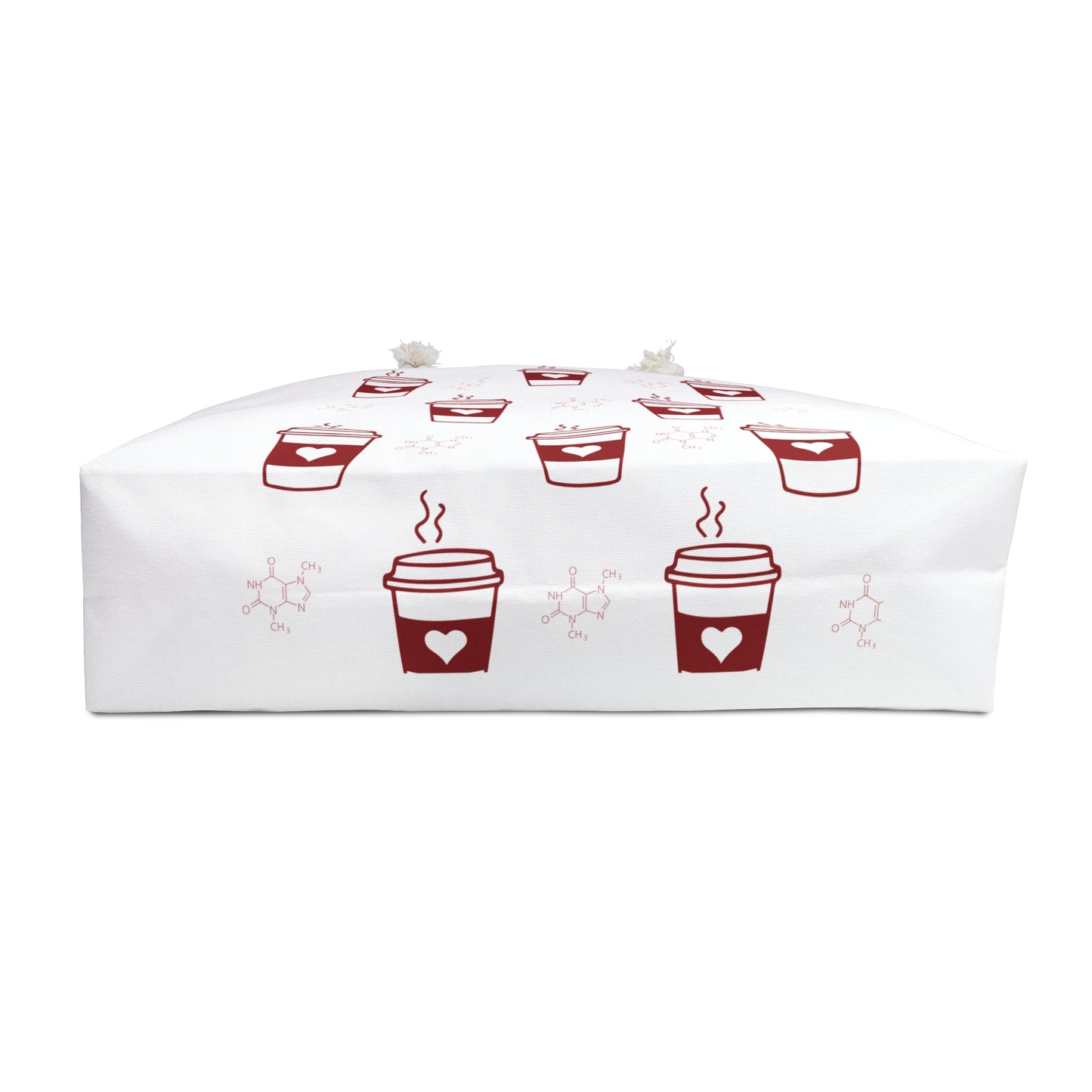 White Coffee Lover Print Weekender Bag