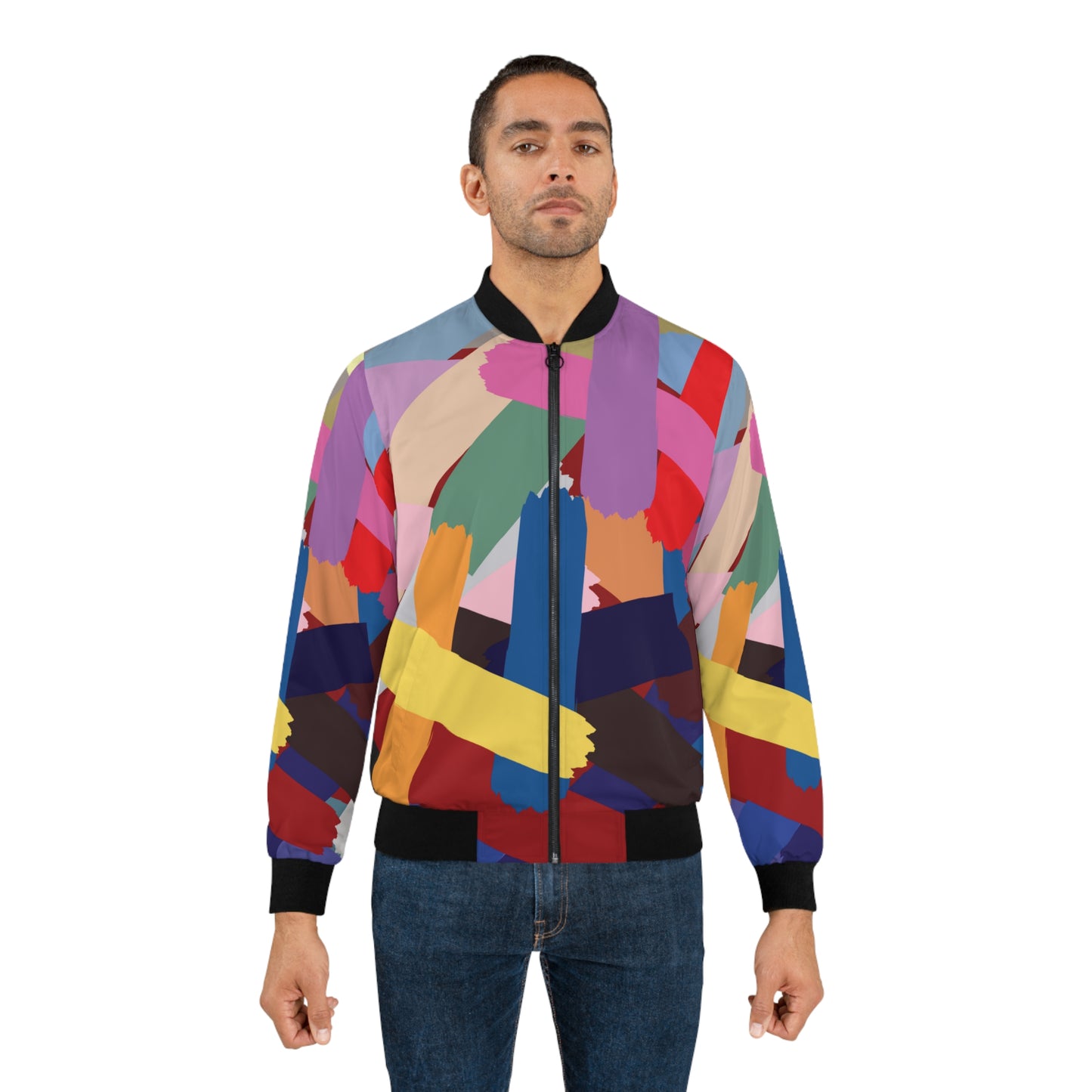 Color Block Classic Men's Bomber Jacket