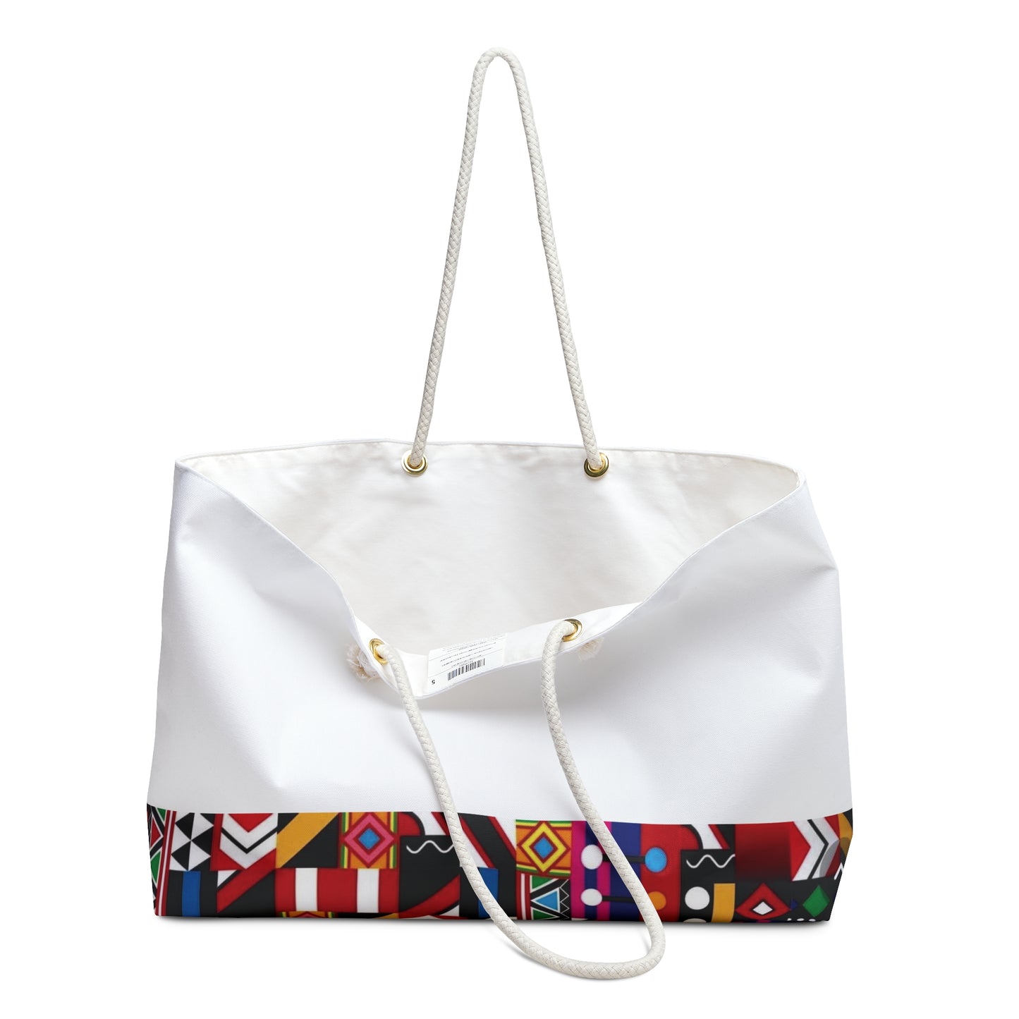African Print Weekender Tote Bag - Bottom Print