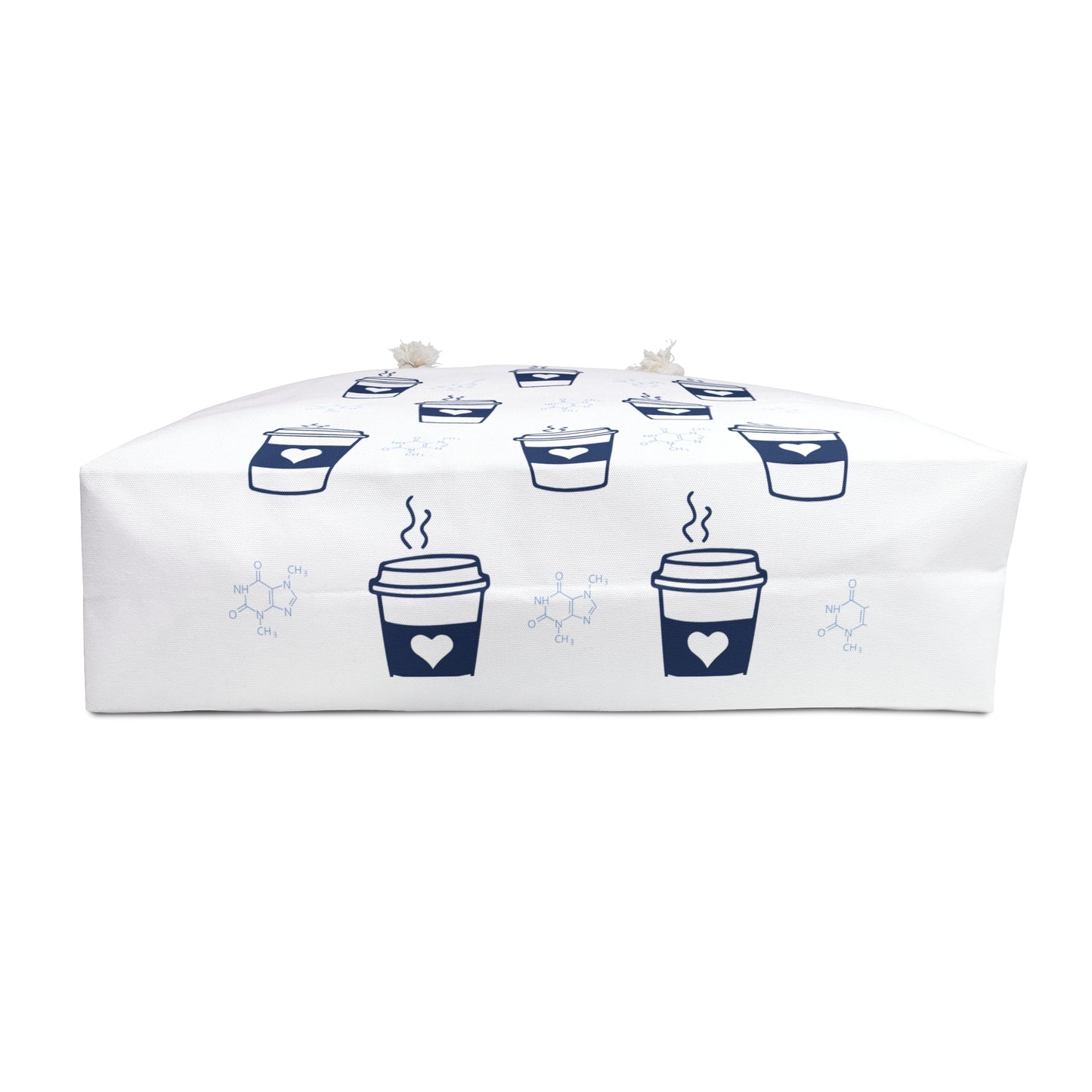 White Coffee Lover Print Weekender Bag