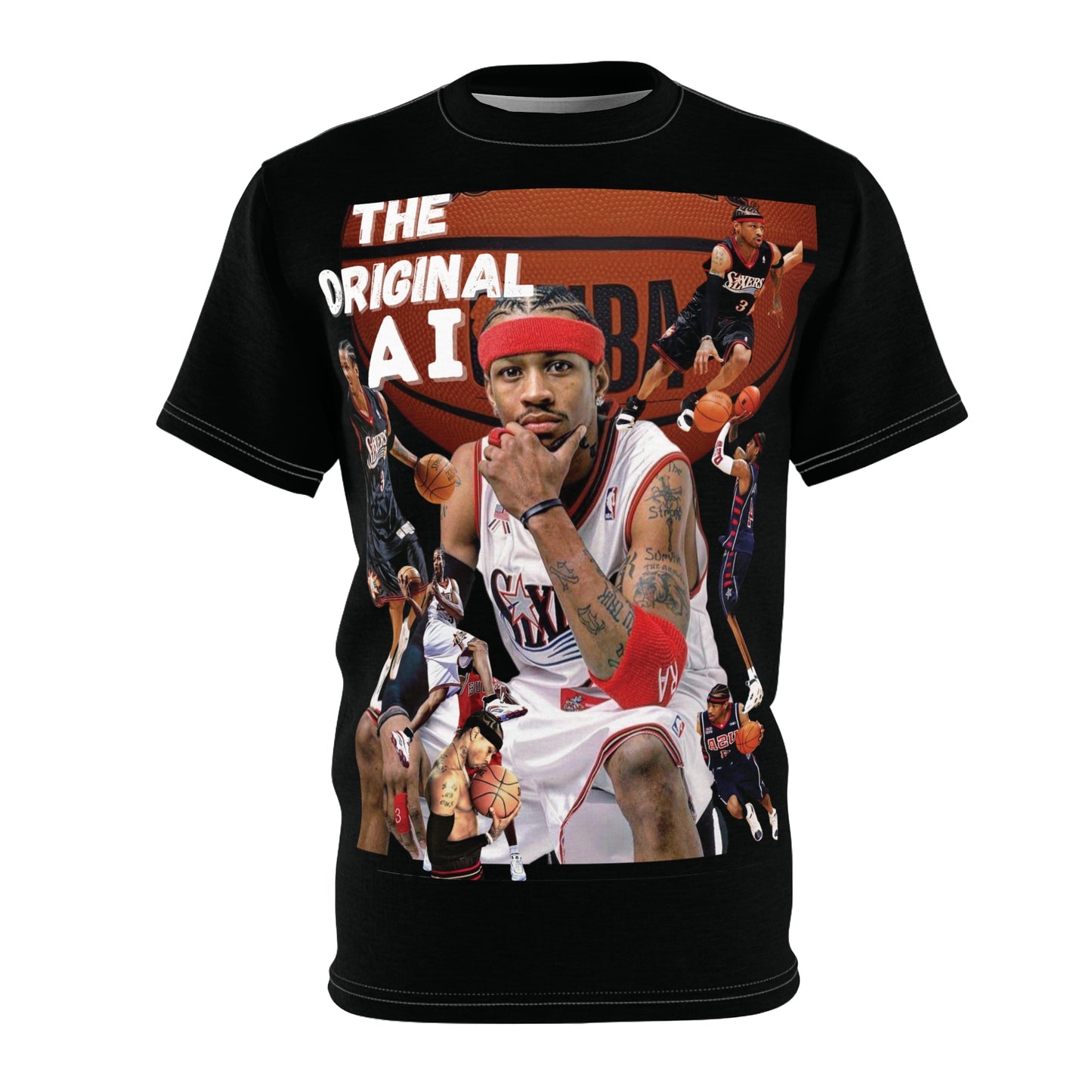 Allen Iverson Graphic Print Unisex Cut & Sew Tee (AOP) - The Original AI