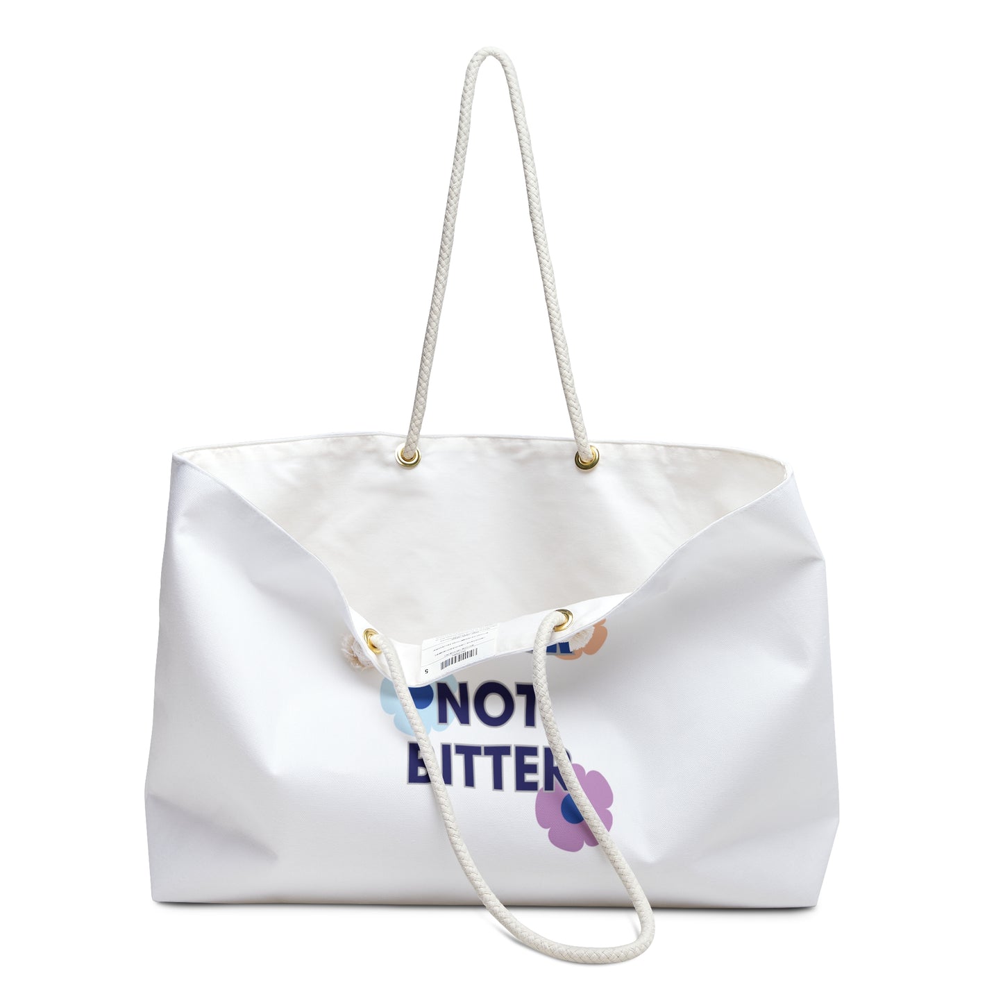 Better Not Bitter Print Weekender Bag, Woman Print Bag