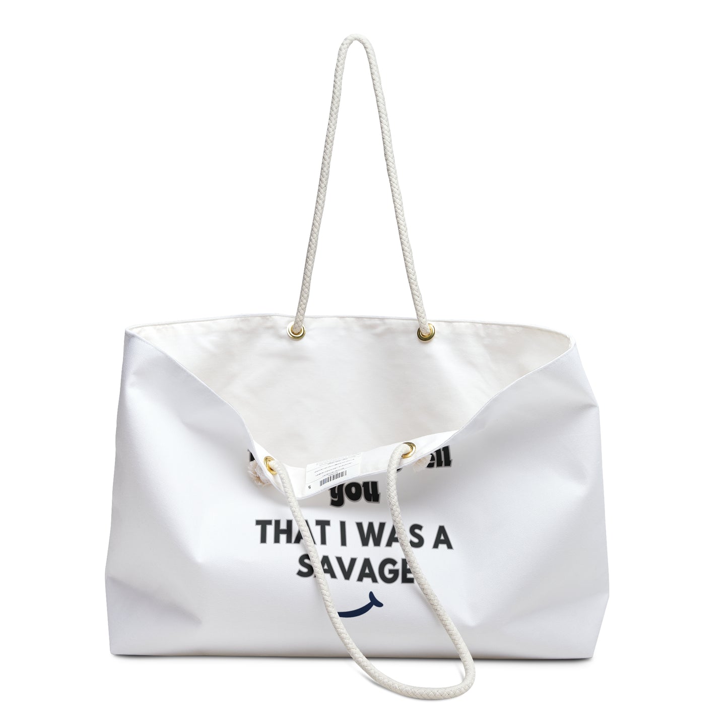 Didn’t They Tell You I Was A Savage Print Weekender Bag, Woman Print Bag