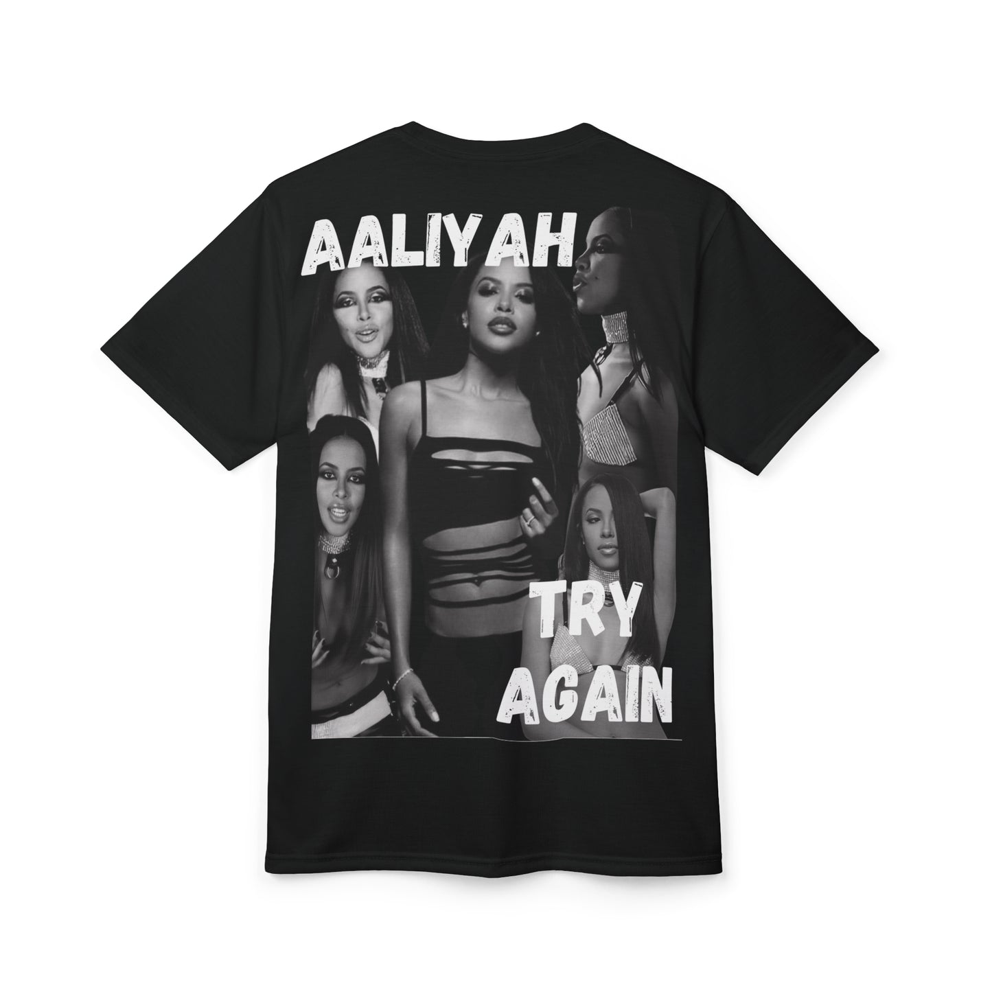 Aaliyah Graphic Print Unisex Cut & Sew Tee (AOP) - Try Again