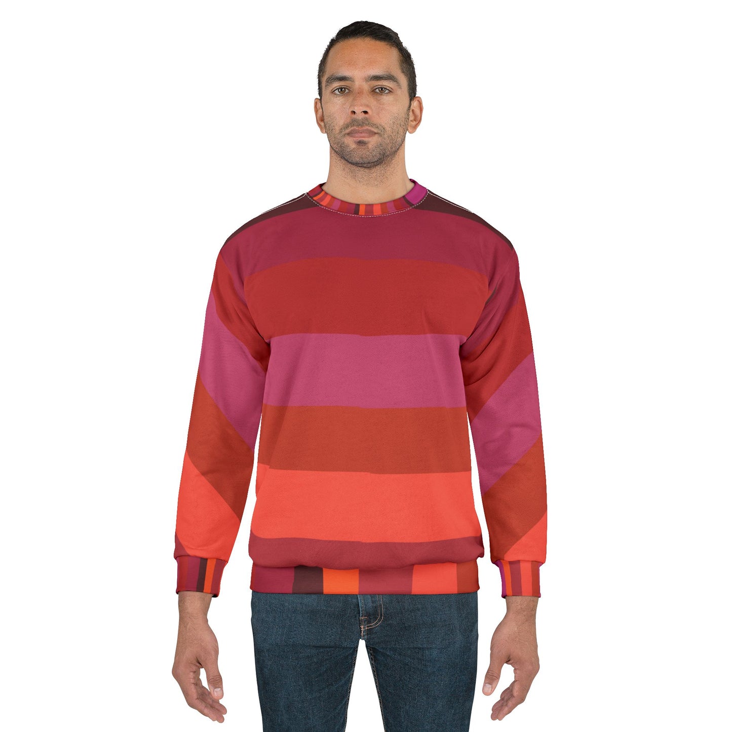 Striped Unisex Sweatshirt (AOP)