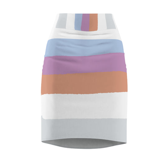 Women's Color Splash Pencil Skirt