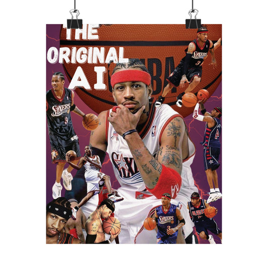 Matte Vertical Poster: The Original AI Basketball Art