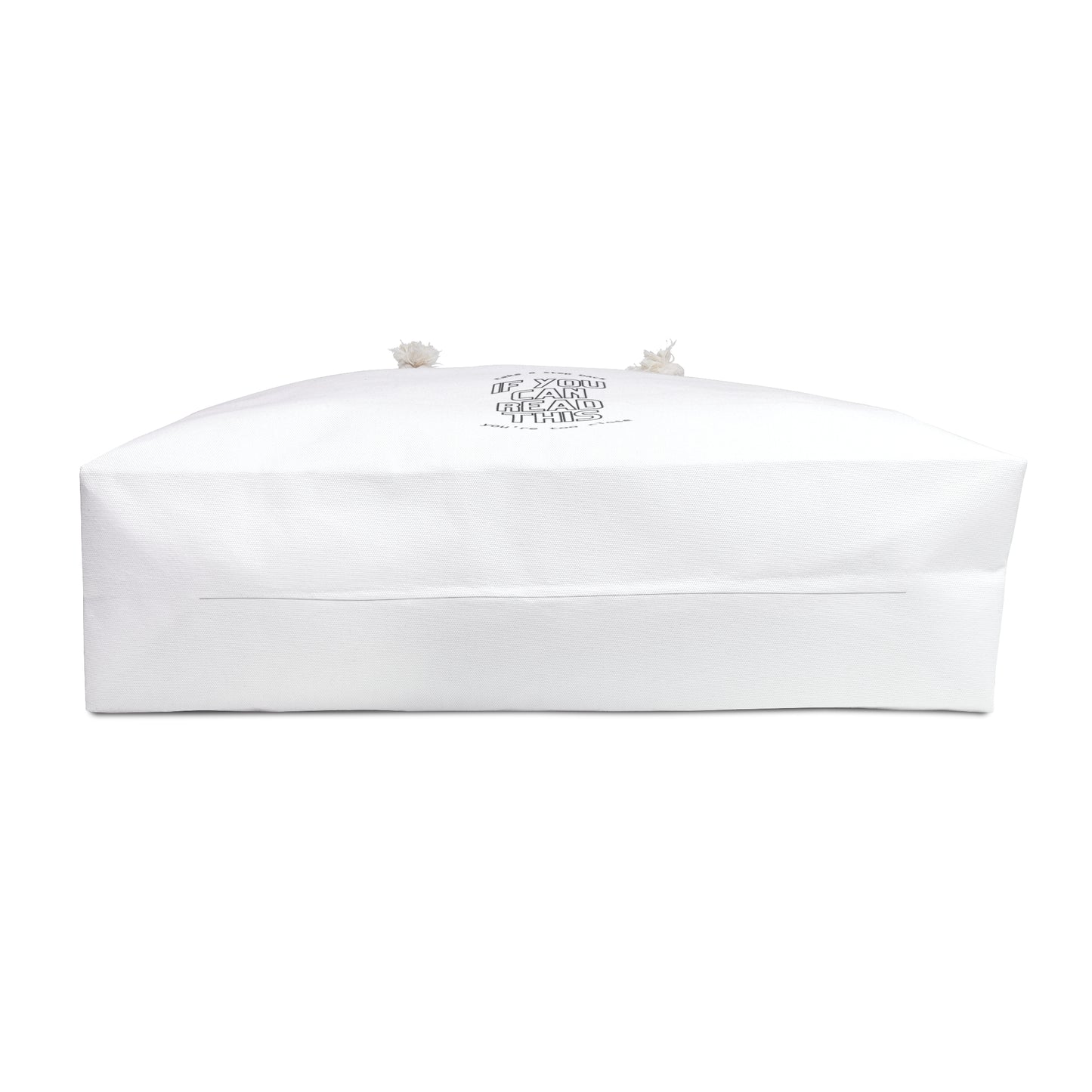White Cheeky Print Weekender Bag,
