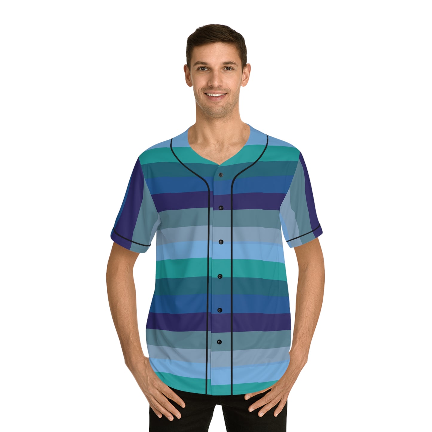 Striped Men's Baseball Jersey