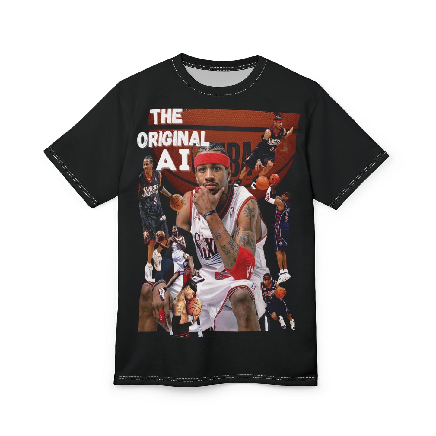 Allen Iverson Graphic Print Unisex Cut & Sew Tee (AOP) - The Original AI