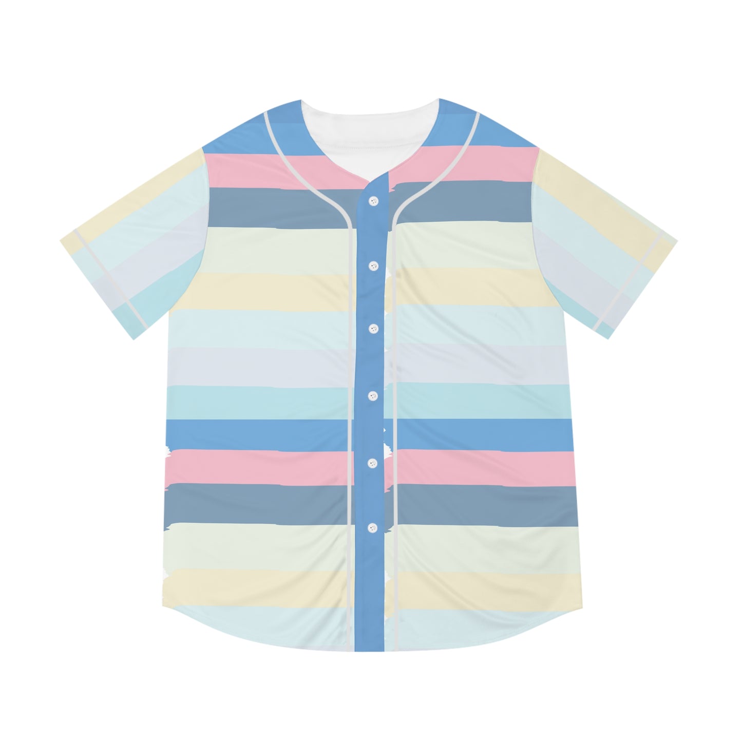 Striped Men's Baseball Jersey (AOP)