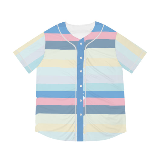 Striped Men's Baseball Jersey (AOP)