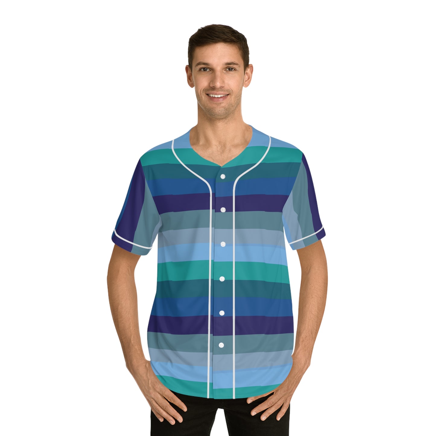 Striped Men's Baseball Jersey