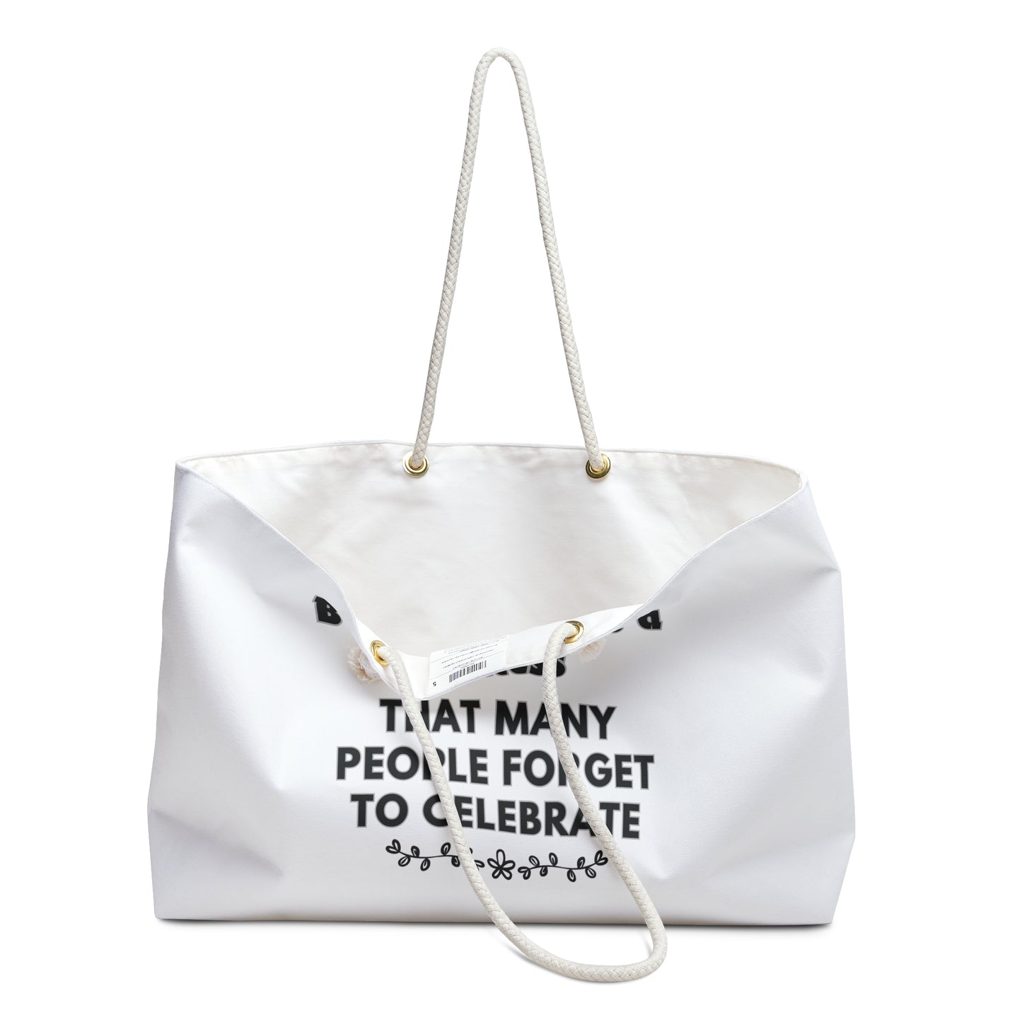 Celebrating Health Print Weekender Bag, Woman Print Bag