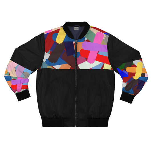 Color Block Classic Men's Bomber Jacket - Retro Jacket
