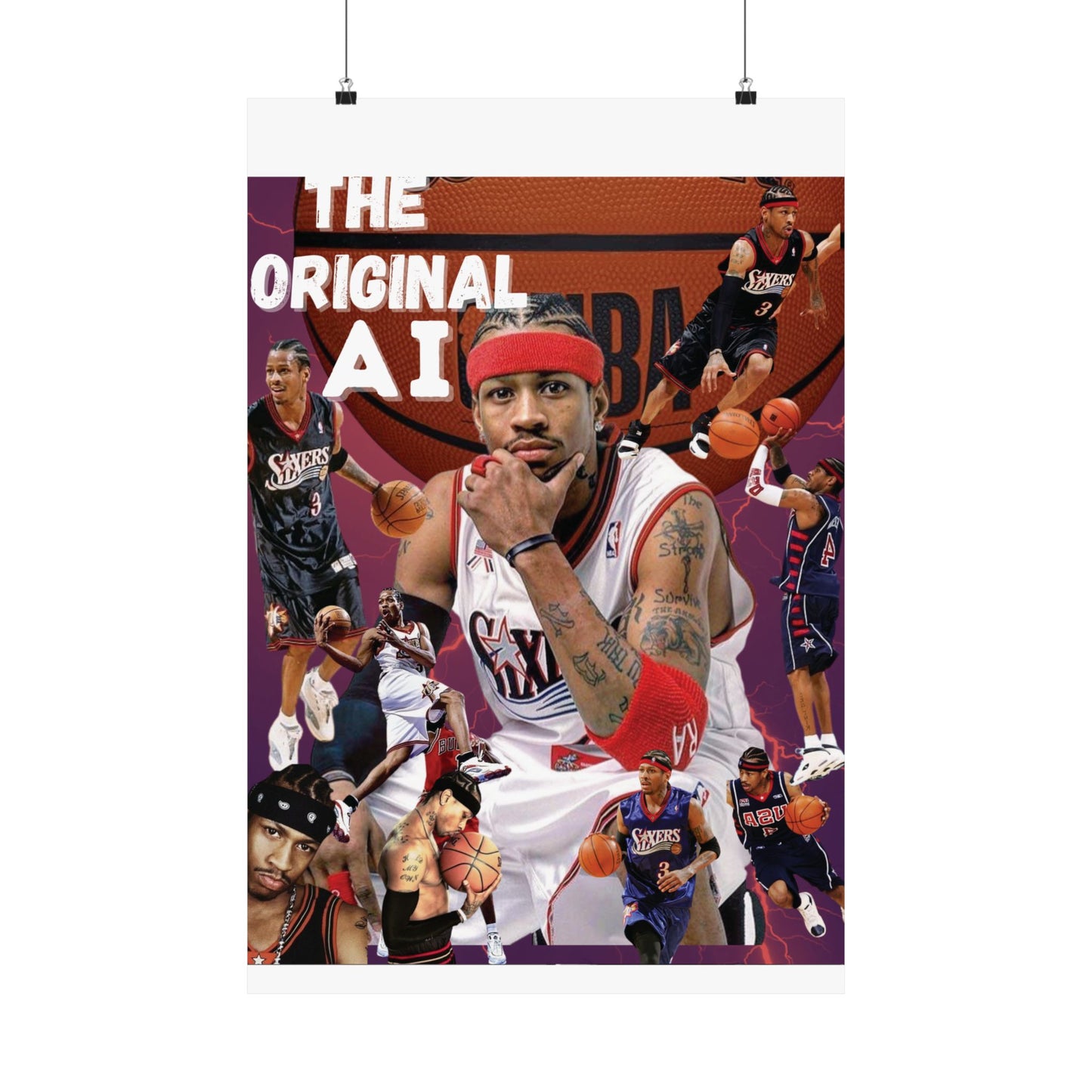 Matte Vertical Poster: The Original AI Basketball Art