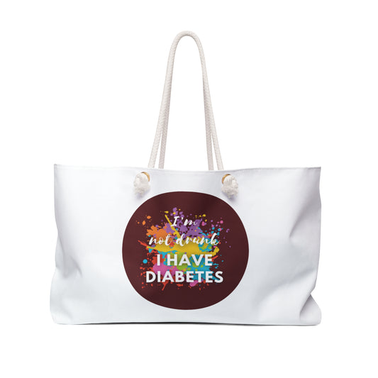 Colorful Diabetes Awareness Weekender Bag - Ideal for Travel & Everyday Use