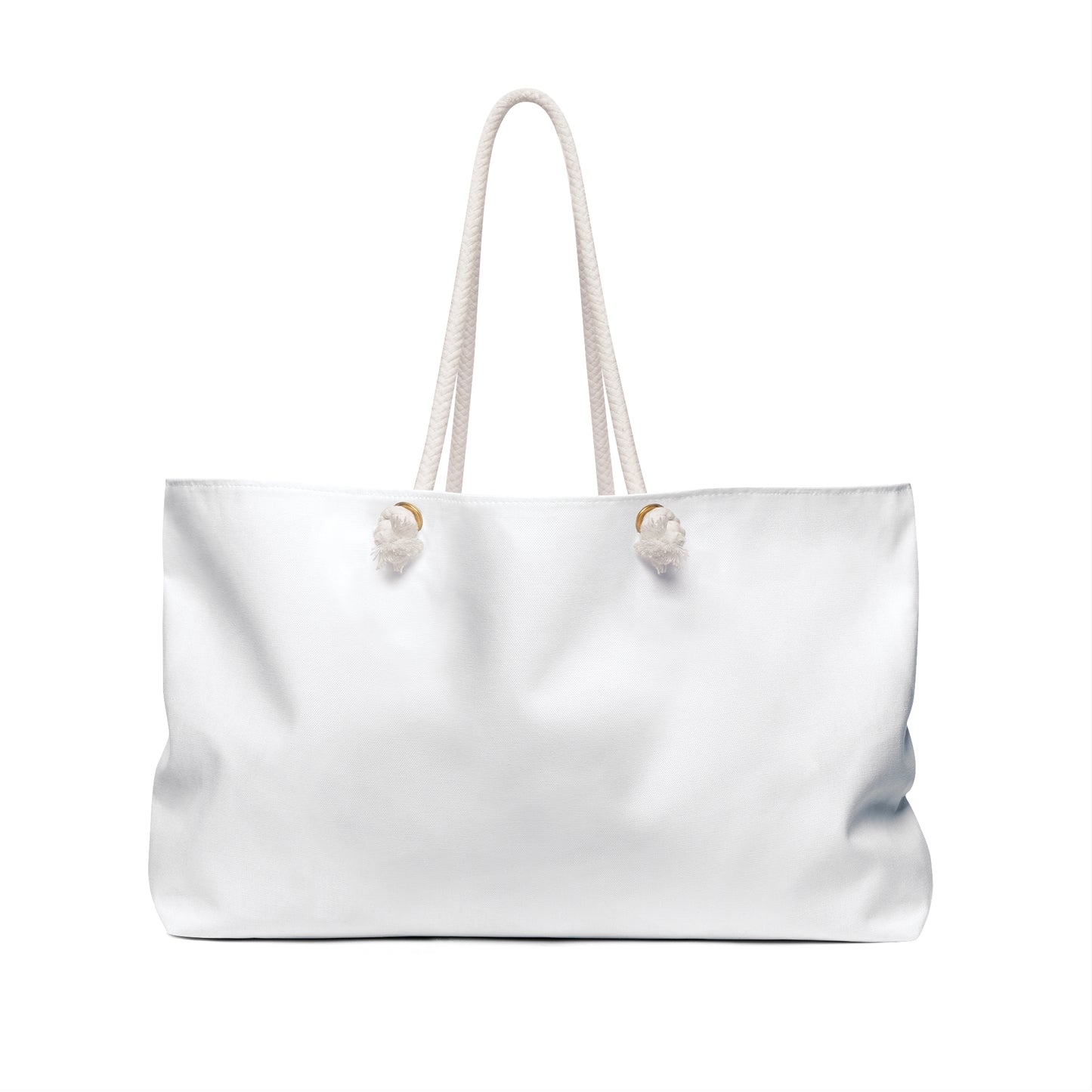 White Coffee Lover Print Weekender Bag, Manifest That Sh*t Print Bag