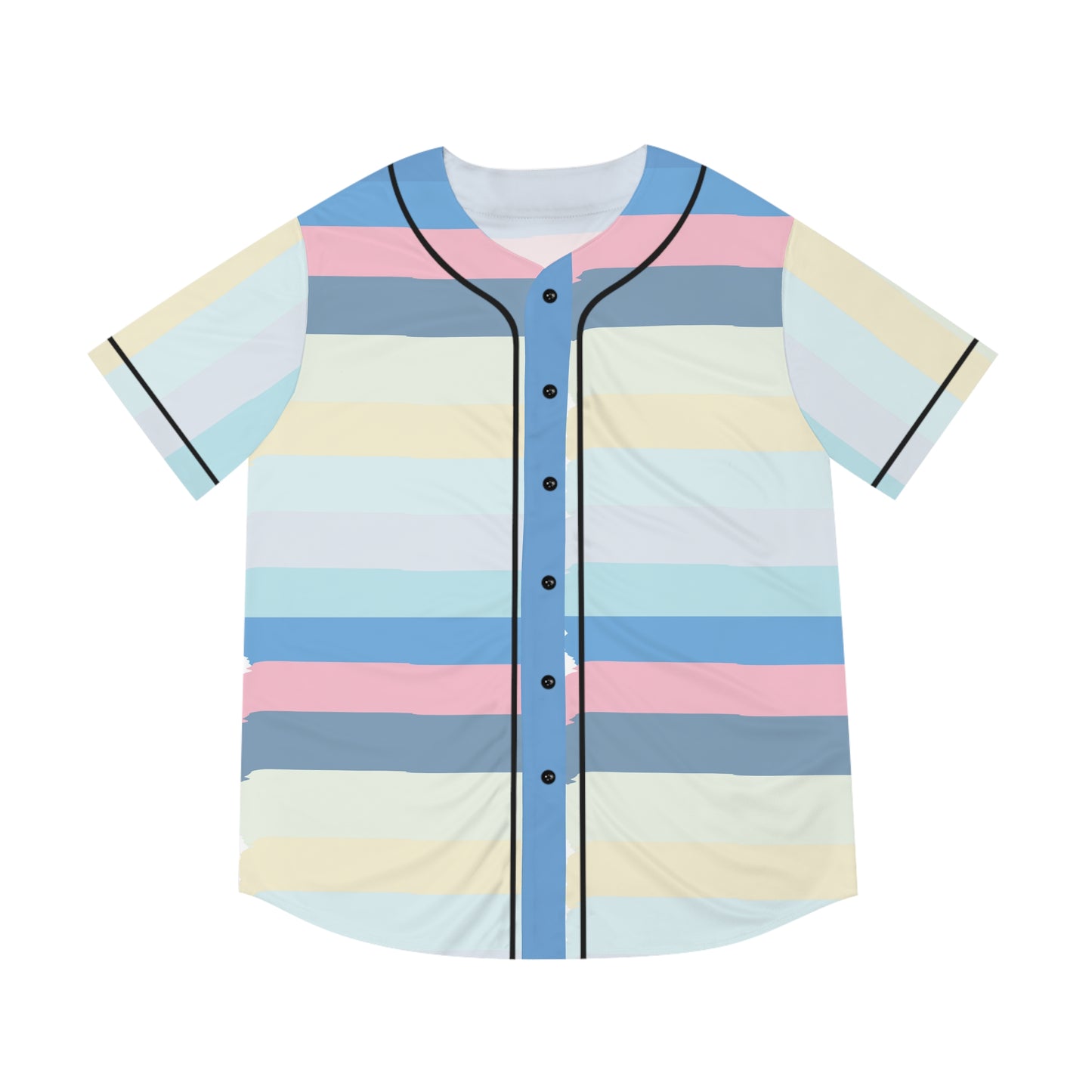 Striped Men's Baseball Jersey (AOP)