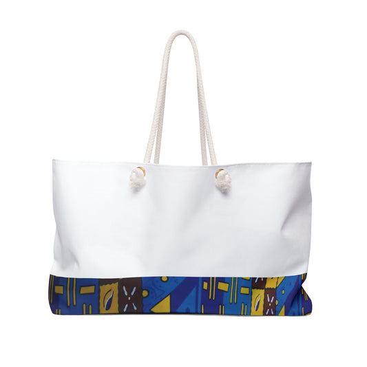 African Print Weekender Tote Bag - Lower Bottom Print