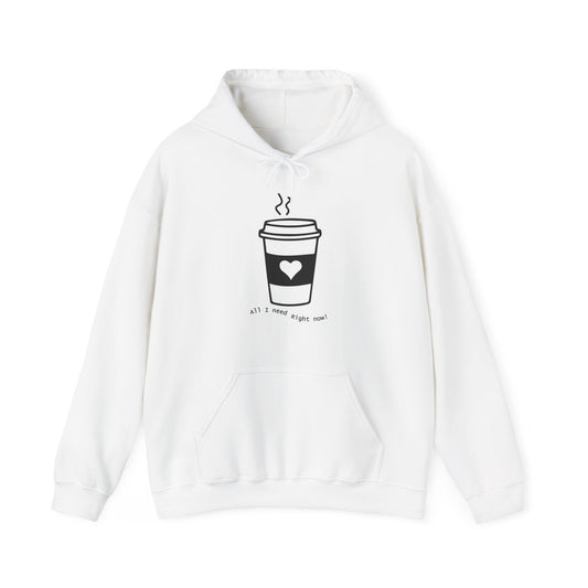 Coffee Lover Print Unisex Heavy Blend™ Hooded Sweatshirt,  All I need Is Print Hoodie
