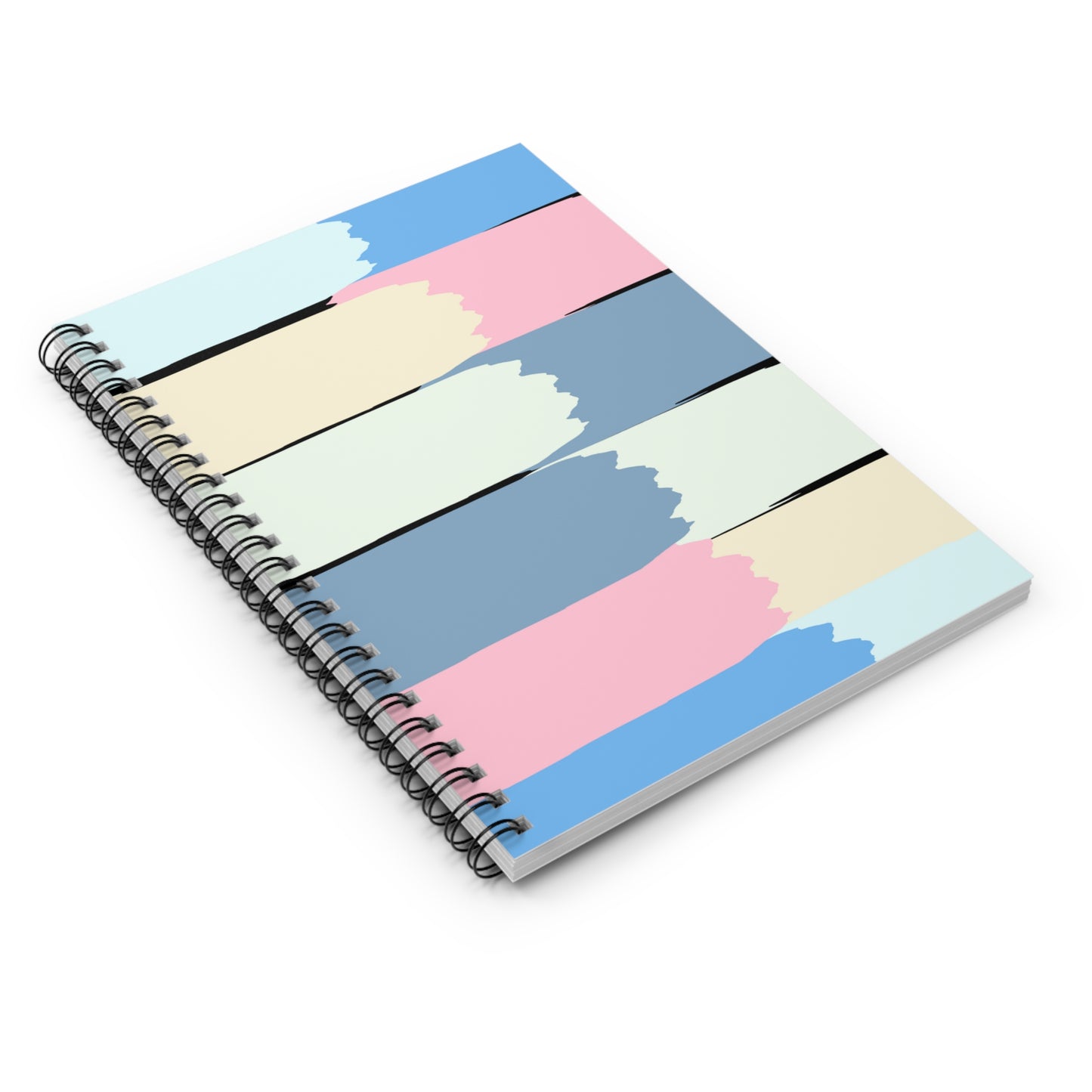 Pastel Color Patch Spiral Notebook - Ruled Line