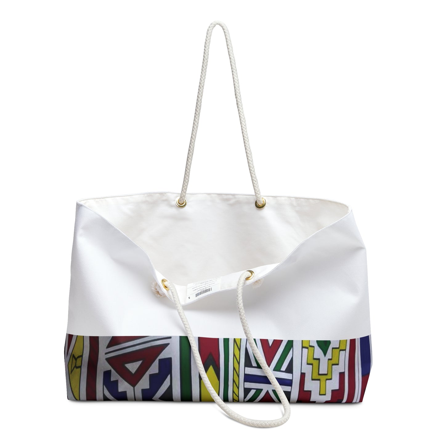 African Print Weekender Tote Bag - Lower Bottom Print