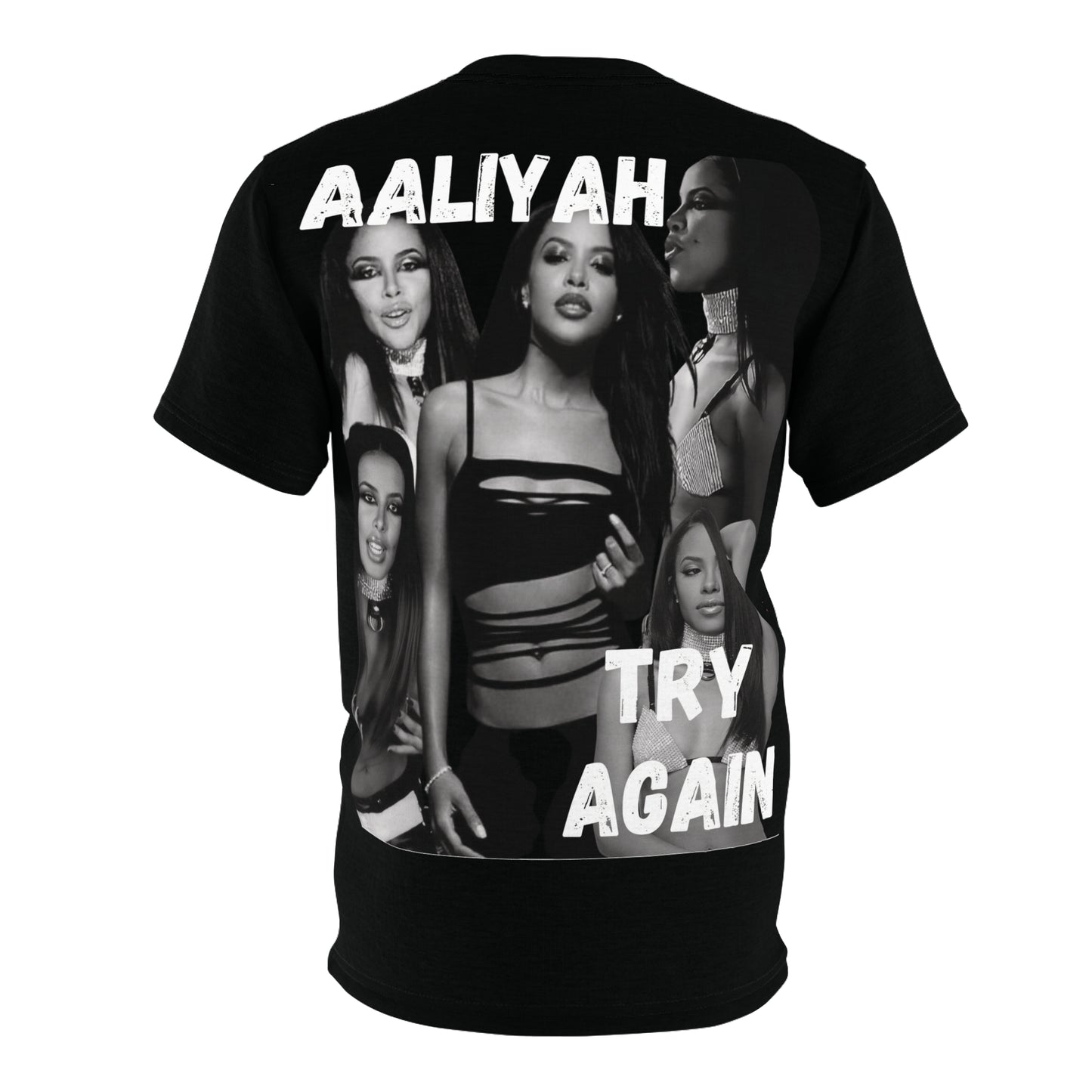 Aaliyah Graphic Print Unisex Cut & Sew Tee (AOP) - Try Again