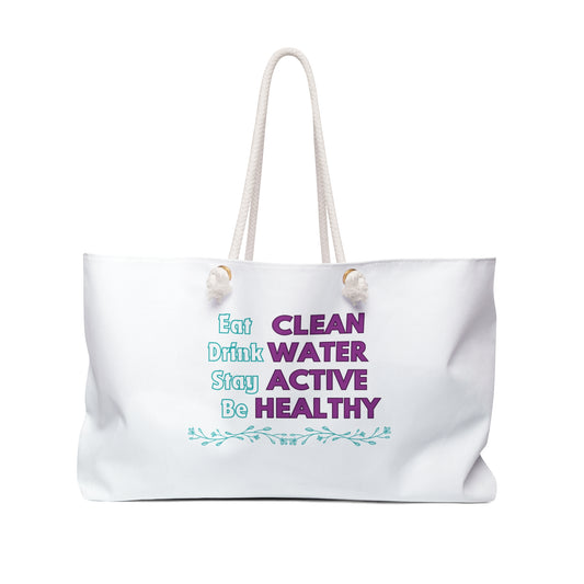Health Print Weekender Bag, Woman Print Bag