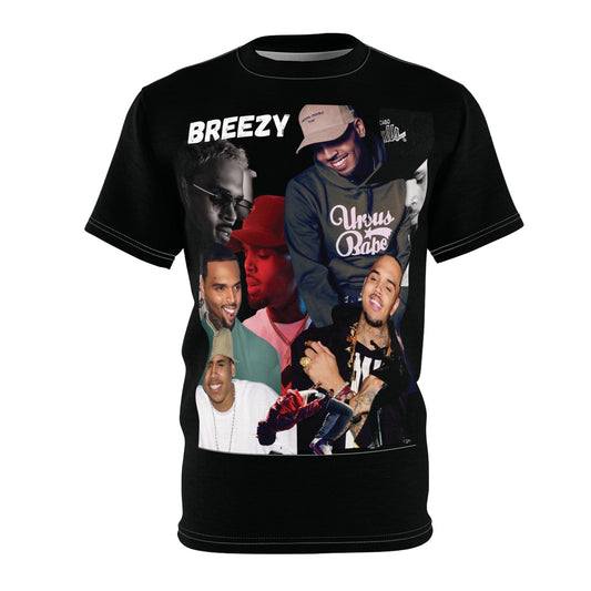Chris Brown Graphic Print Unisex Cut & Sew Tee (AOP) - Breezy