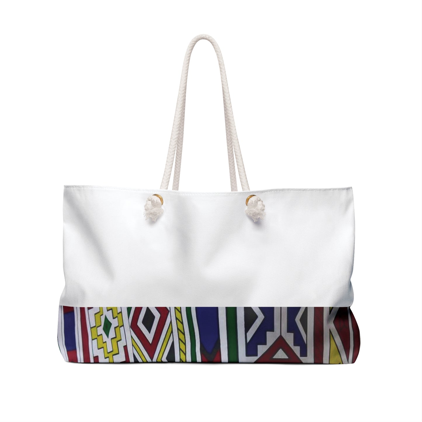 African Print Weekender Tote Bag - Lower Bottom Print