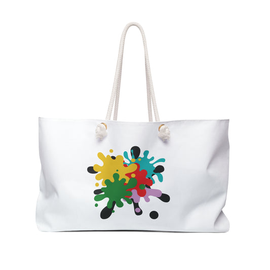 Paint Splatter Print Weekender Bag, Woman Print Bag