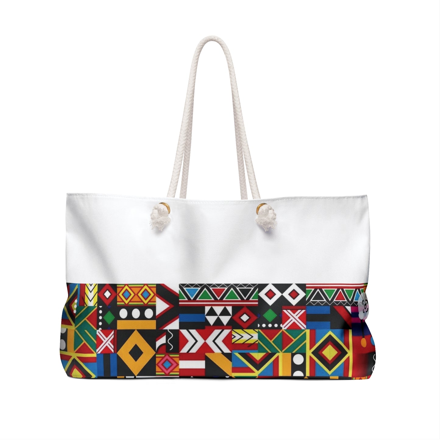 African Print Weekender Tote Bag - Bottom Print